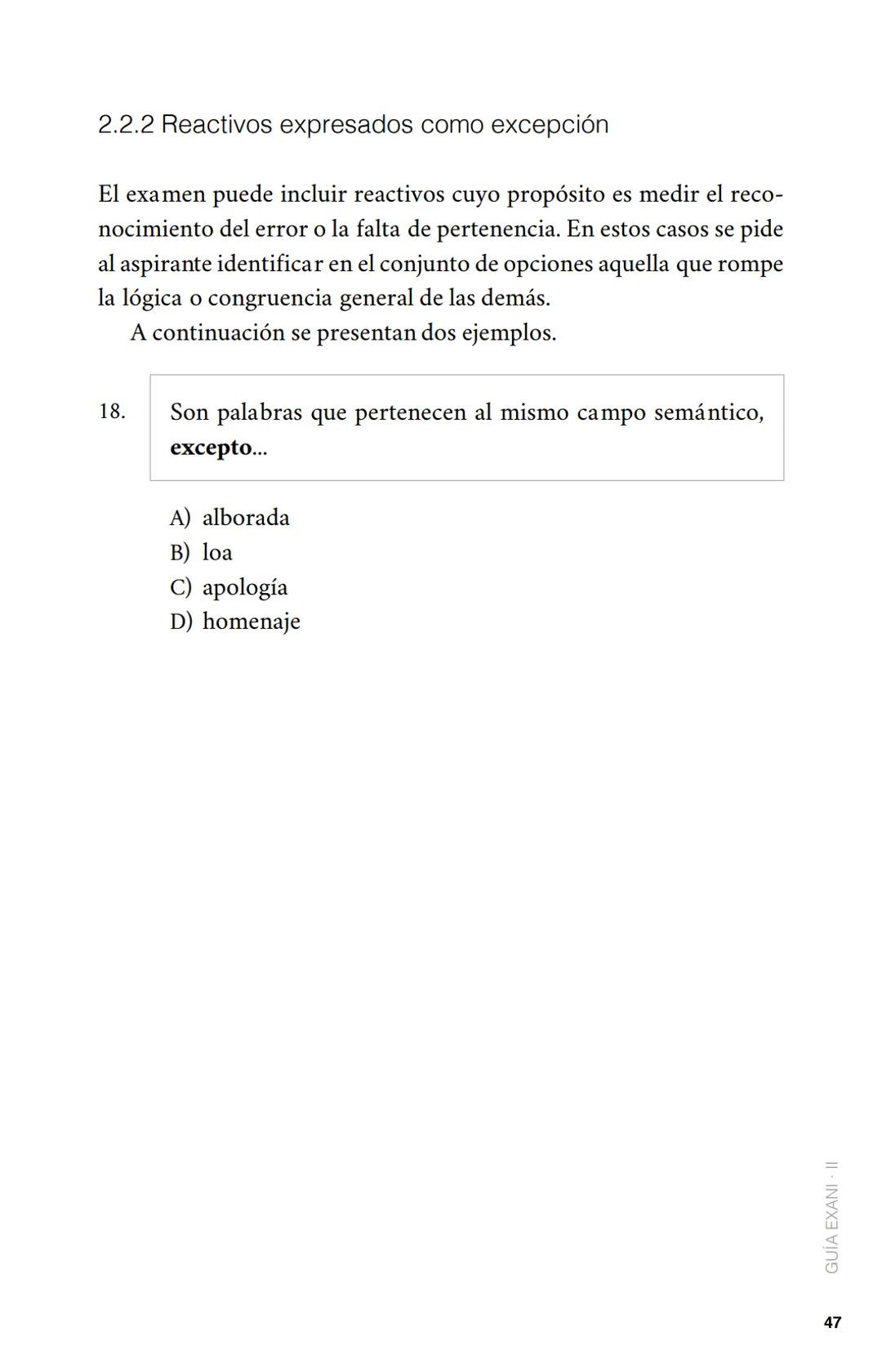 CENEVAL®
GUÍA
EXANI-II
Examen Nacional de Ingreso
a la Educación Superior
24a. edición 2019 # GUÍA
# EXANI·II
Examen Nacional de Ingr