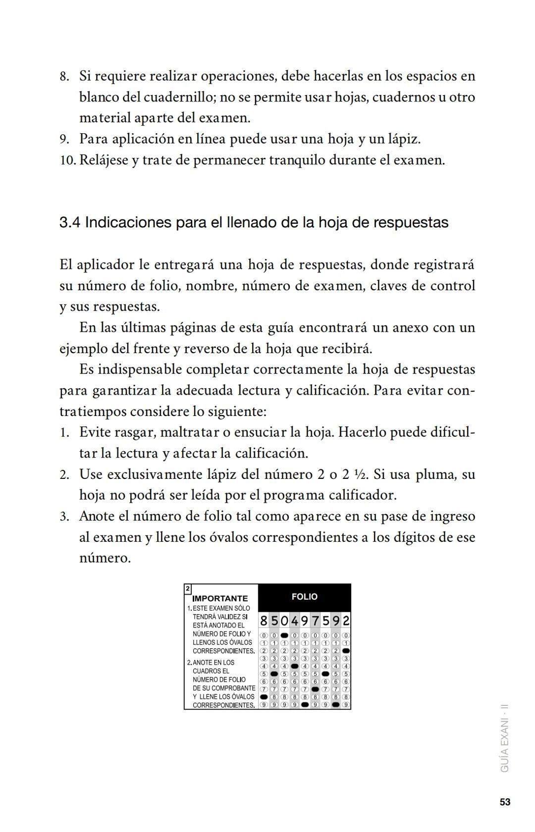 CENEVAL®
GUÍA
EXANI-II
Examen Nacional de Ingreso
a la Educación Superior
24a. edición 2019 # GUÍA
# EXANI·II
Examen Nacional de Ingr