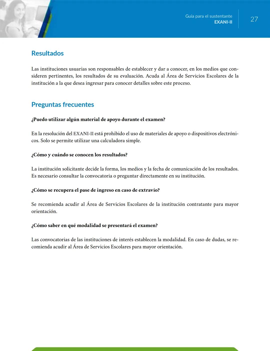 Guía
para el sustentante
EXANI-II Directorio del Ceneval
Antonio Ávila Diaz
Director General
Lilian Fátima Vidal González
Directora de los