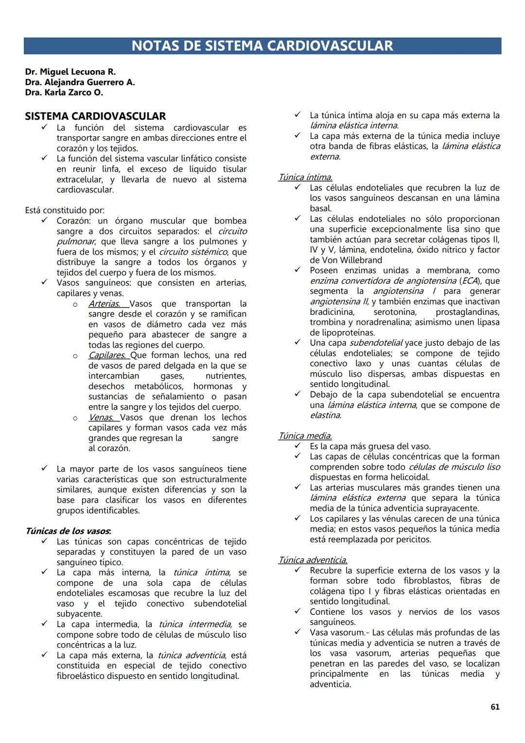 FACULTAD DE MEDICINA
Notas de
Histología
DEPARTAMENTO
RIOLOGIA
EDITORES
Dr. Miguel A. Lecuona Rodríguez
Dra. Alejandra Guerrero Álvarez