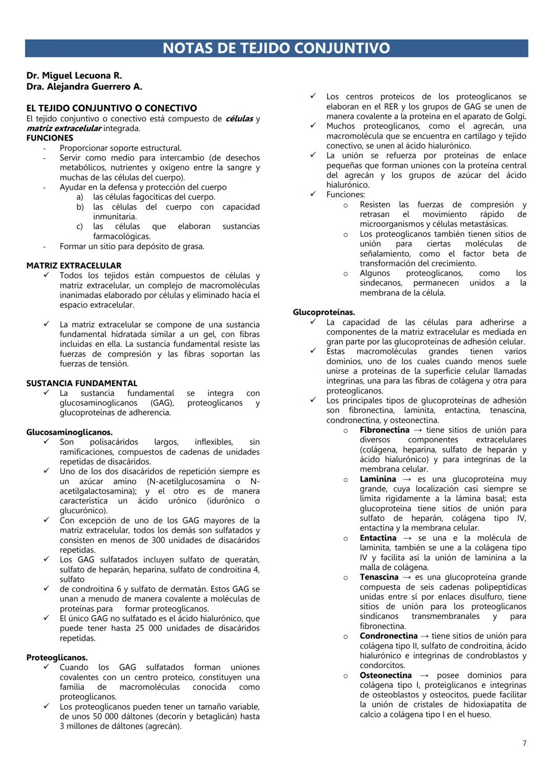 FACULTAD DE MEDICINA
Notas de
Histología
DEPARTAMENTO
RIOLOGIA
EDITORES
Dr. Miguel A. Lecuona Rodríguez
Dra. Alejandra Guerrero Álvarez