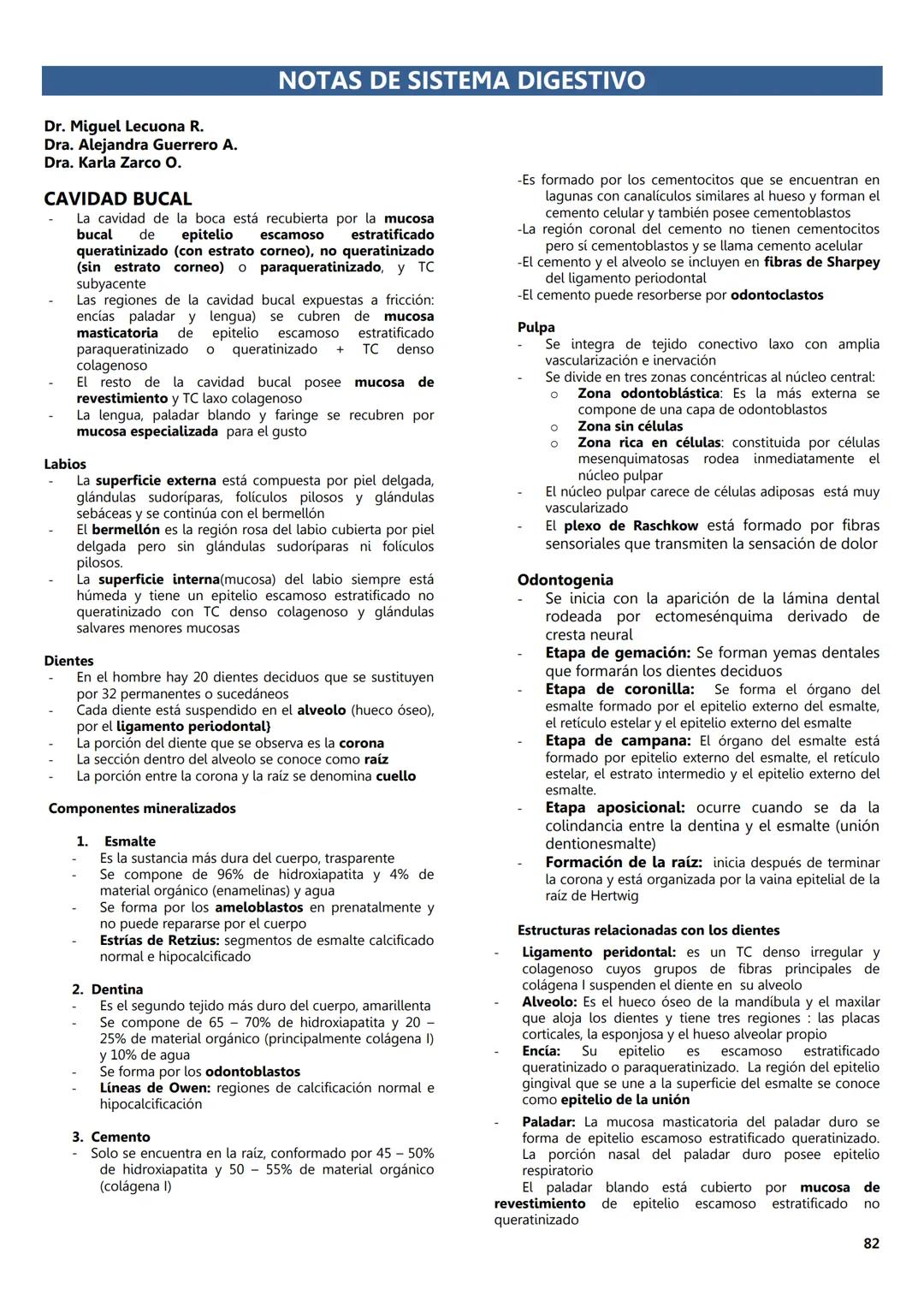 FACULTAD DE MEDICINA
Notas de
Histología
DEPARTAMENTO
RIOLOGIA
EDITORES
Dr. Miguel A. Lecuona Rodríguez
Dra. Alejandra Guerrero Álvarez