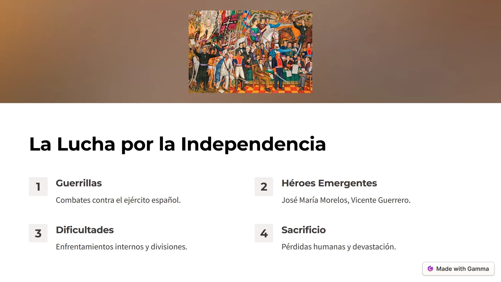# Antecedentes Históricos
1. **Dominación Española**
Tres siglos de control colonial.
2. **Injusticias Sociales**
Explotación y d