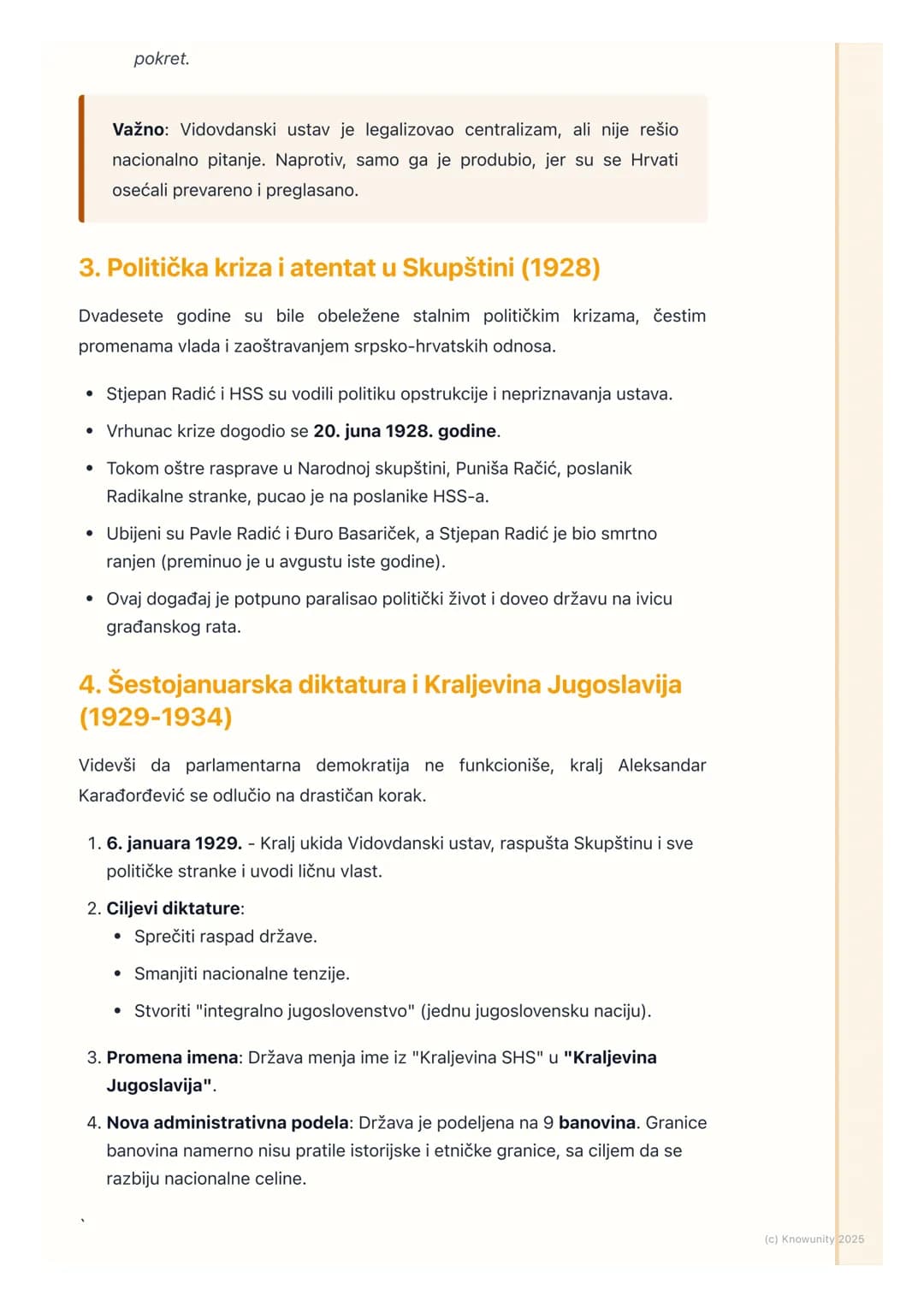 # Unutrašnja politika i
nacionalno pitanje
Uvod u unutrašnju politiku Kraljevine
Jugoslavije
Nakon Prvog svetskog rata, stvorena je Kralje