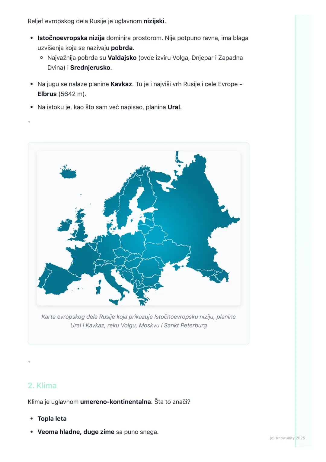 # Geografija Ruske Federacije
(evropski deo)
Opšte odlike i položaj
Ruska Federacija je najveća država na svetu po površini. Prostire se n