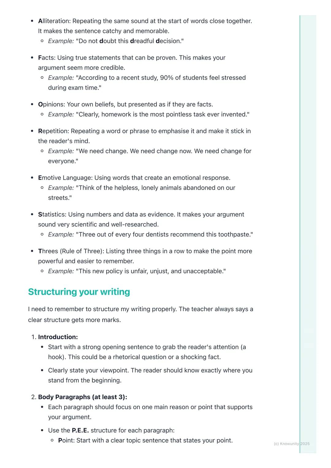 # Persuasive Writing
## What is persuasive writing?
Persuasive writing is all about convincing the reader to agree with your point of
view