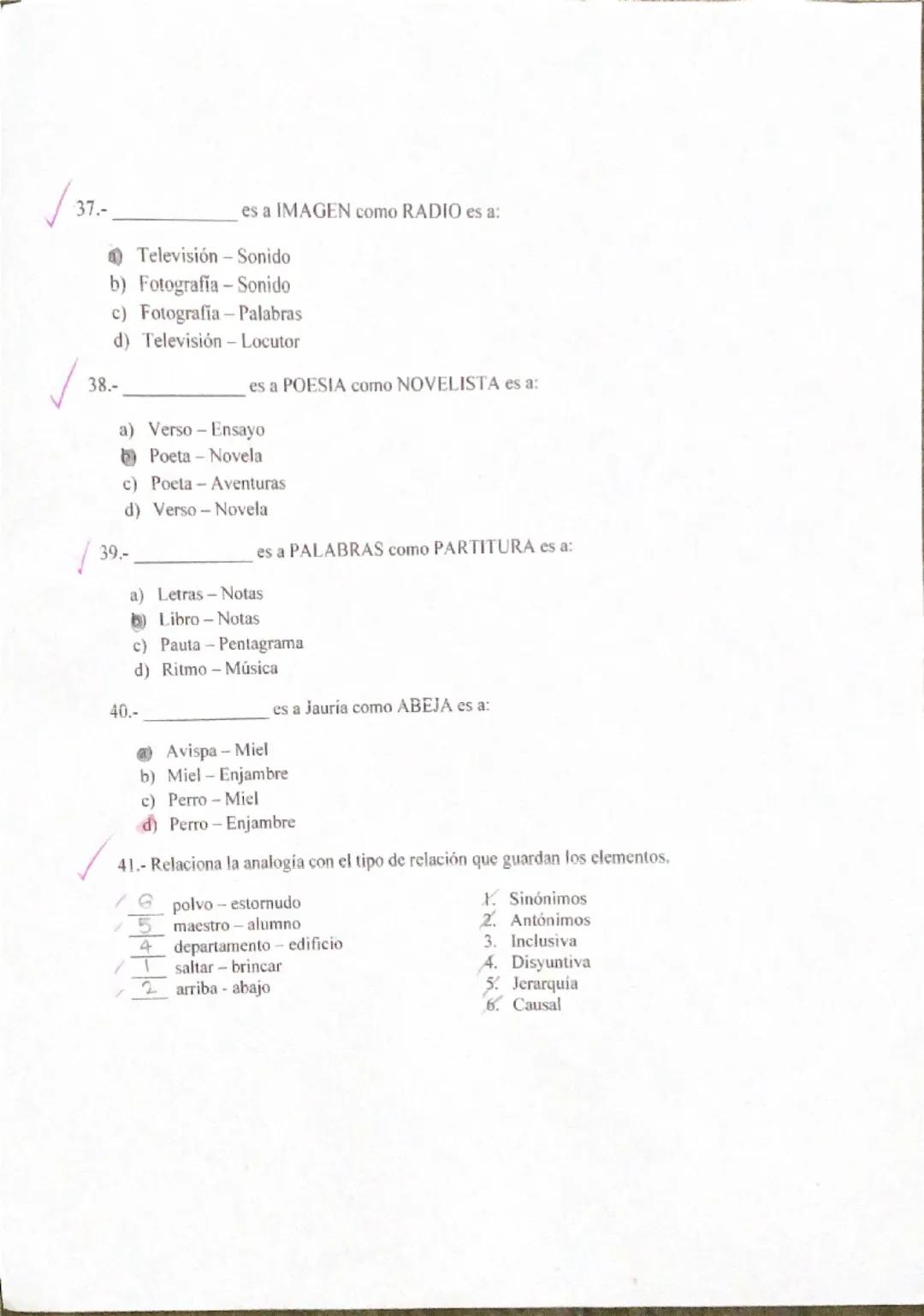 29/41"
EXAMEN ESPAÑOL Y HABILIDAD VERBAL
LEE CON ATENCION LAS SIGUIENTES PREGUNTAS Y RESPONDE
CORRECTAMENTE.
NOMBRE: Pamela Lucia Calvo Sanc