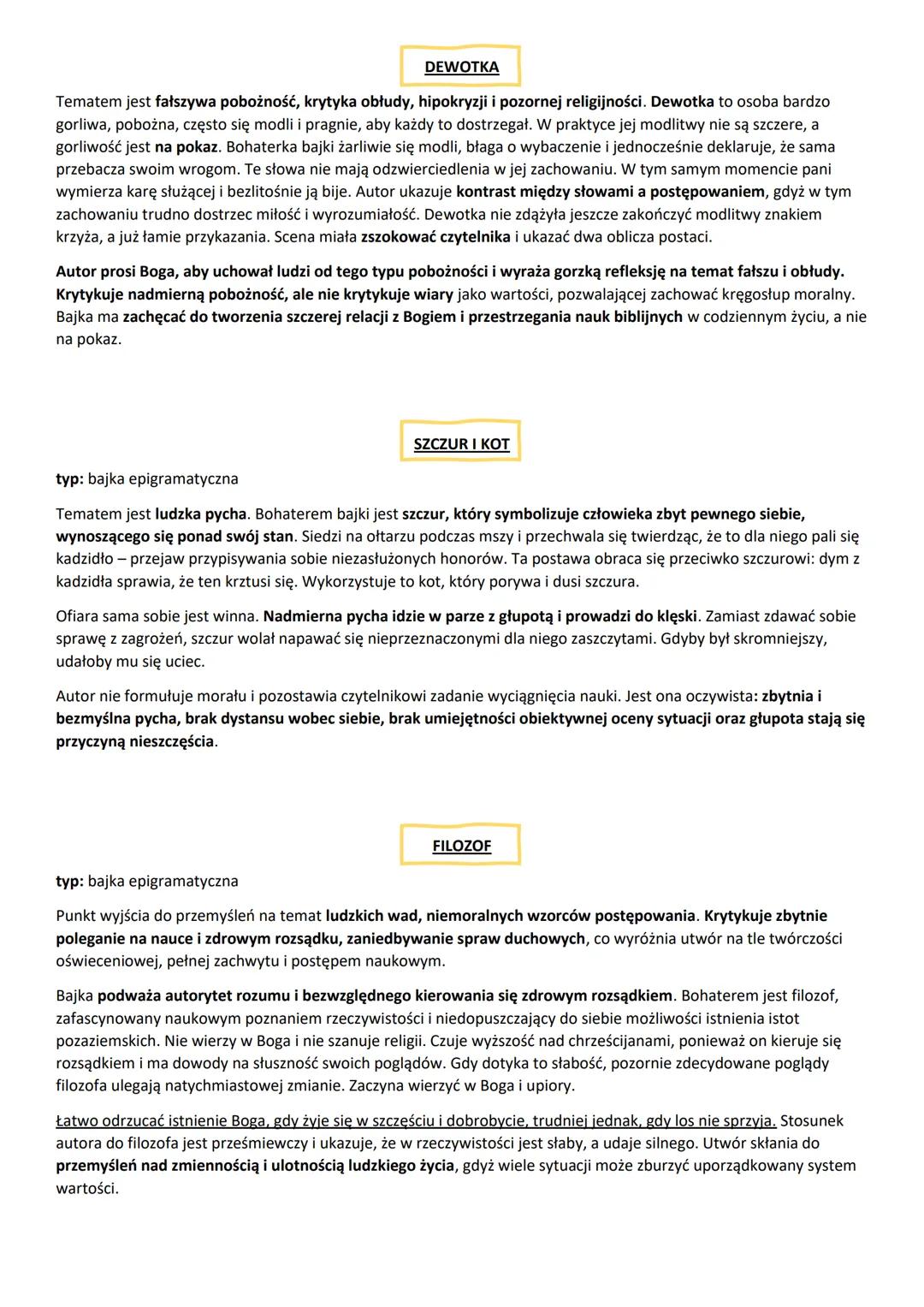 # Ignacy Krasicki
CECHY CHARAKTERYSTYCZNE SATYR:
- karykaturalność postaci, deformacja rzeczywistości w celu ukazania zjawisk negatywnych