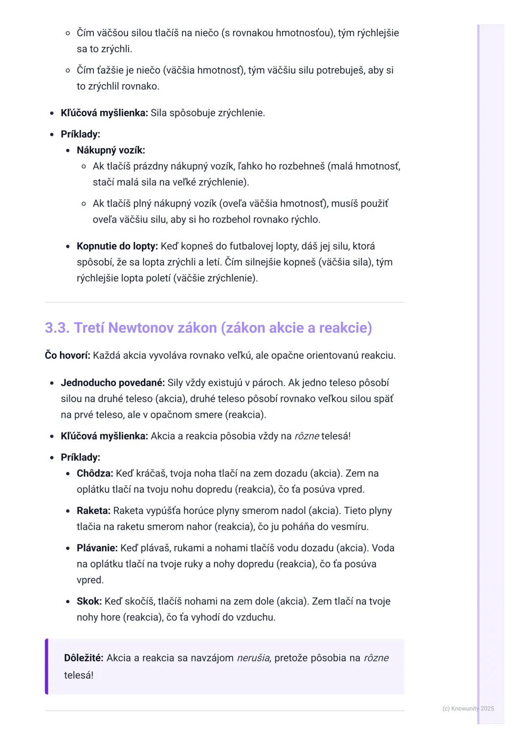 # Newtonove zákony pohybu
1. Prehľad / úvod
Newtonove zákony pohybu sú super dôležité v fyzike, lebo nám pomáhajú
pochopiť, prečo sa veci