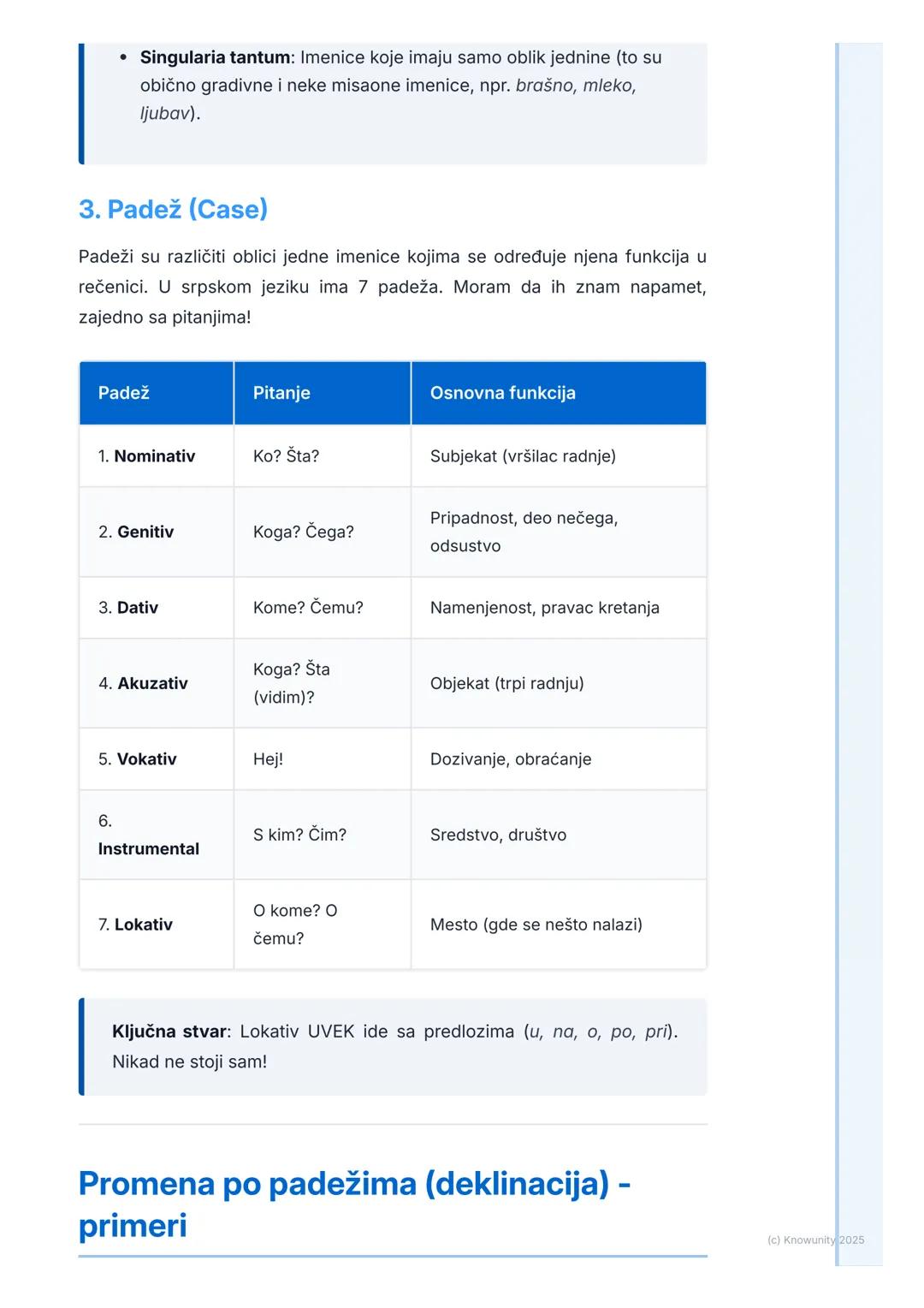 # Imenice
## Uvod u imenice
Imenice su reči koje imenuju bića, predmete i pojave. One su osnova
rečenice, jer nam govore o kome ili o čemu
