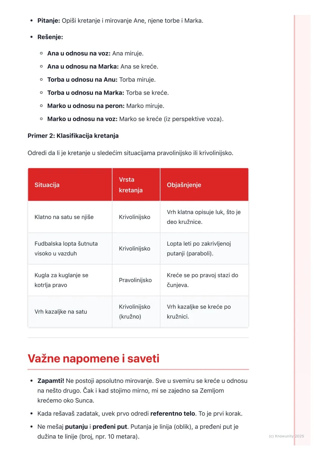 # Šta je kretanje?
Uvod u kretanje
Kretanje je svuda oko nas. Automobili se kreću ulicama, mi hodamo, lišće pada
sa drveća, a čak i planet