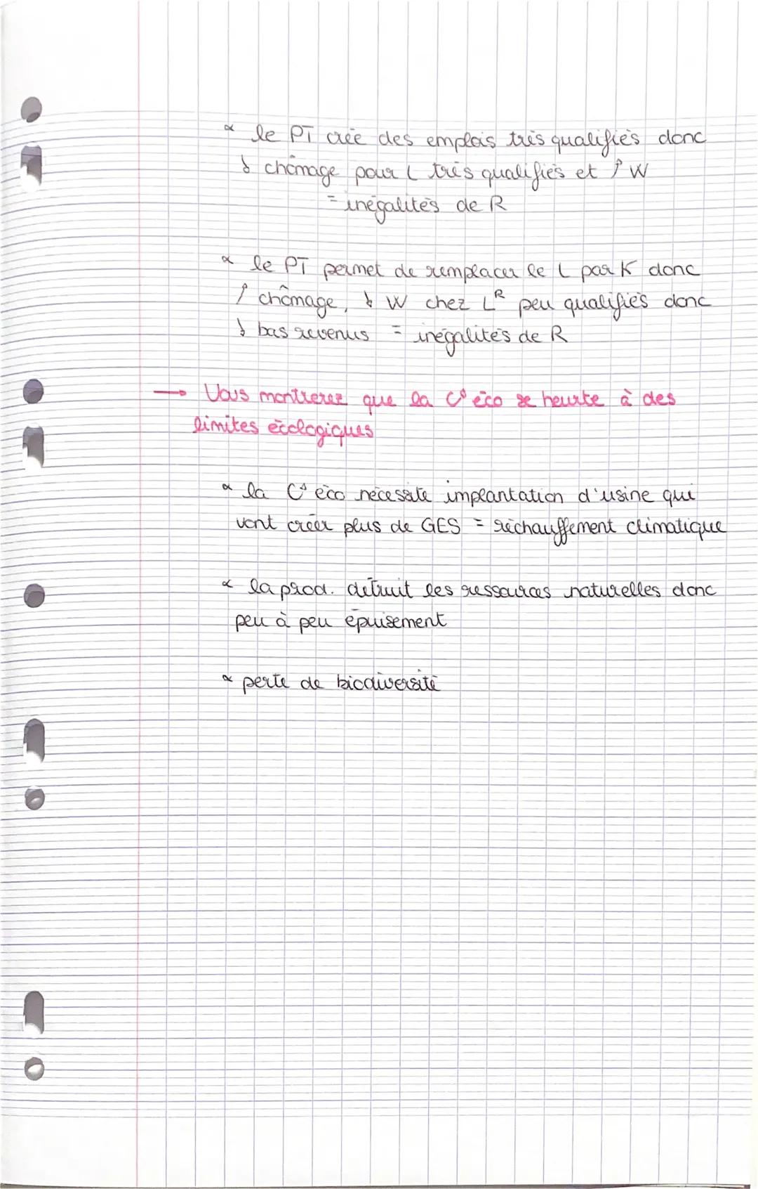 CHAP 1
EC 1
- Prisenter le lien entre la PGF et le PT
le Pi et la PGF evduent ensemble
le PT assure une hausse de la PGF
α
le PT (innova