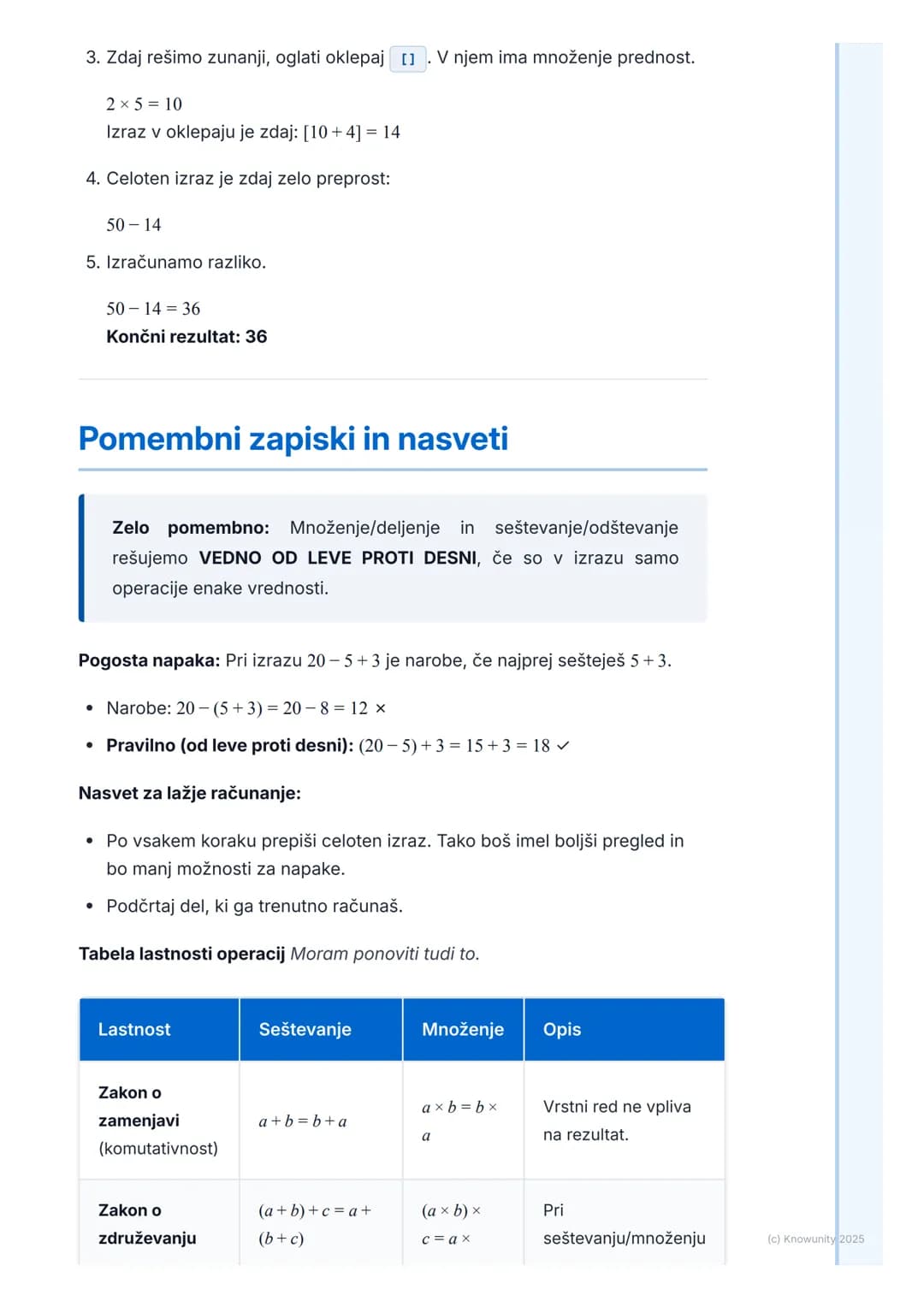 # Ponovitev in razširitev
naravnih števil
Ponovitev osnovnih računskih operacij
To je ponovitev snovi iz nižjih razredov. Naravna števila