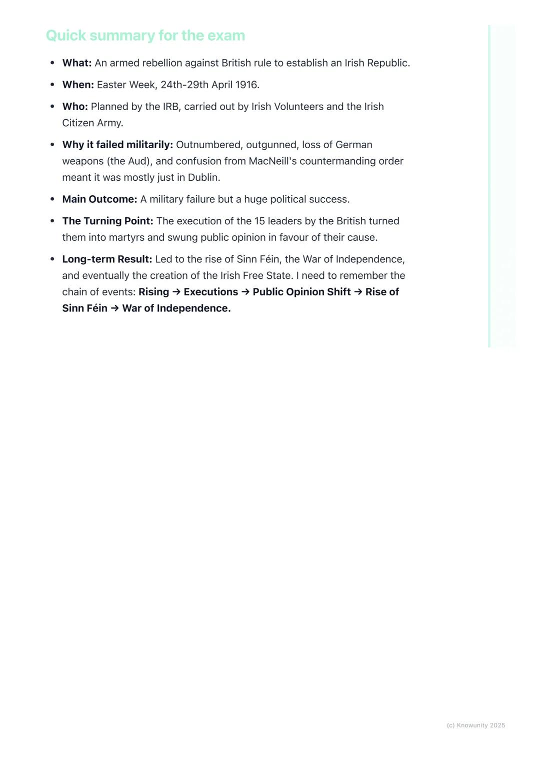 # The 1916 Easter Rising
The 1916 Easter Rising.
This was an armed insurrection in Ireland during Easter Week, April 1916. The
main goal w