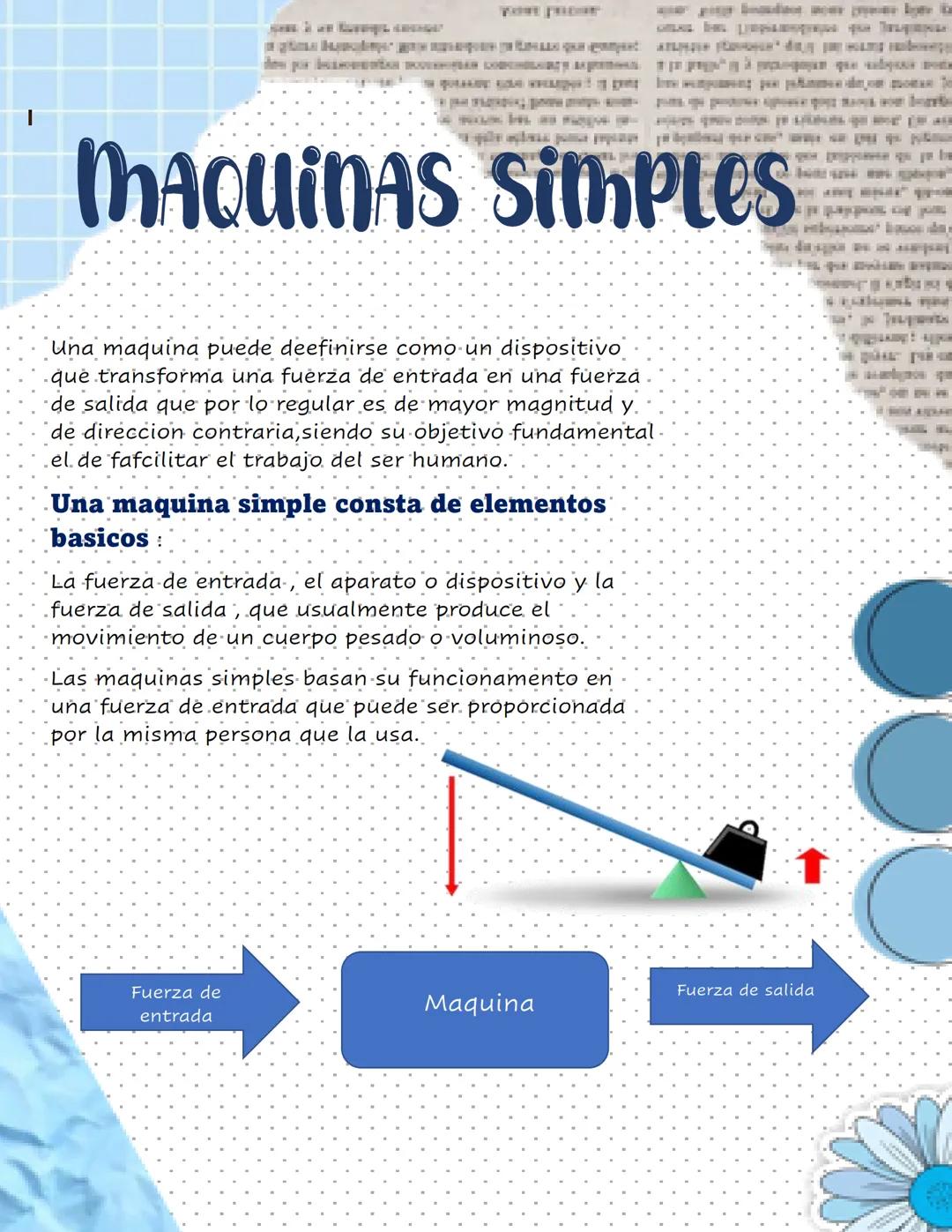 anja” para manapun ja maus que enjant anumase pasque donn
despre
com
angetan,
MAQUINAS Simples
Una maquina puede deefinirse como un disposit