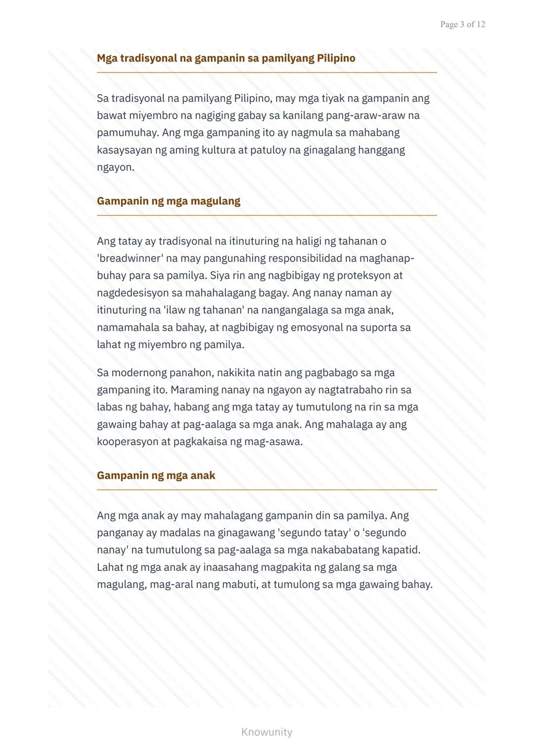 # Pagpapahalaga sa Kultura at Tradisyon: Kahalagahan ng Pamilyang Pilipino
Pag-aaral sa mahahalagang papel ng pamilya sa kultura ng Pilipin