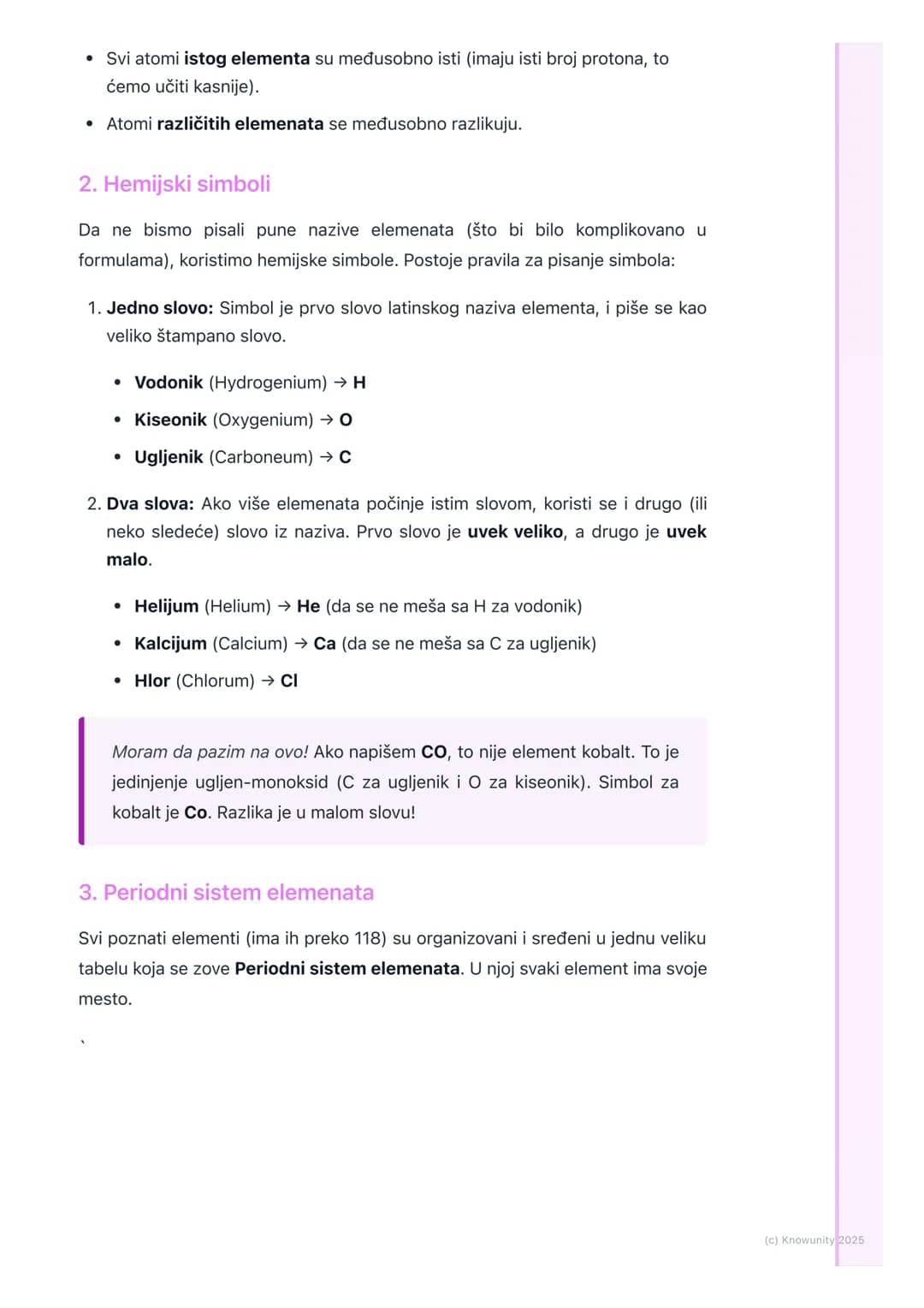 # Elementi
Šta su elementi?
Elementi su deo grupe čistih supstanci. Sećam se, čiste supstance imaju
stalan sastav i stalne osobine. Dele s