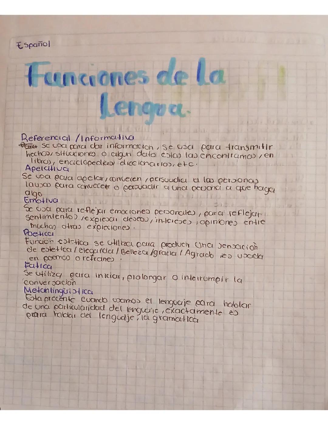 Funciones de la lengua