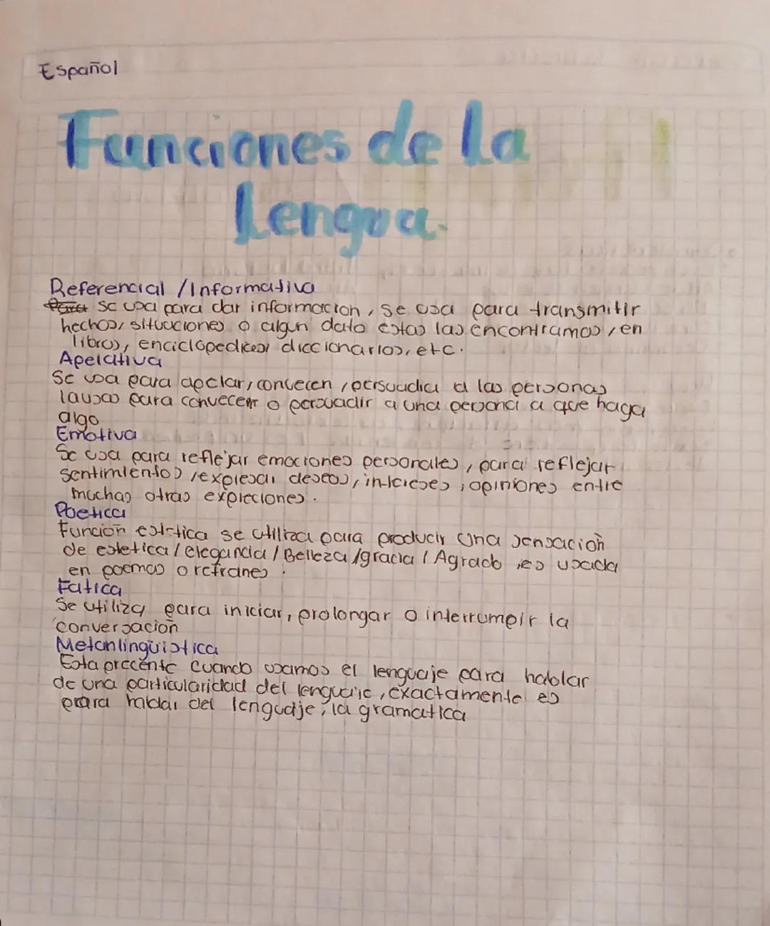 Español
Funciones de la
Lengua
Referencial Informativo
PSC upa para dar informacion, se usa para transmitir.
hechos, situaciones o algun dat