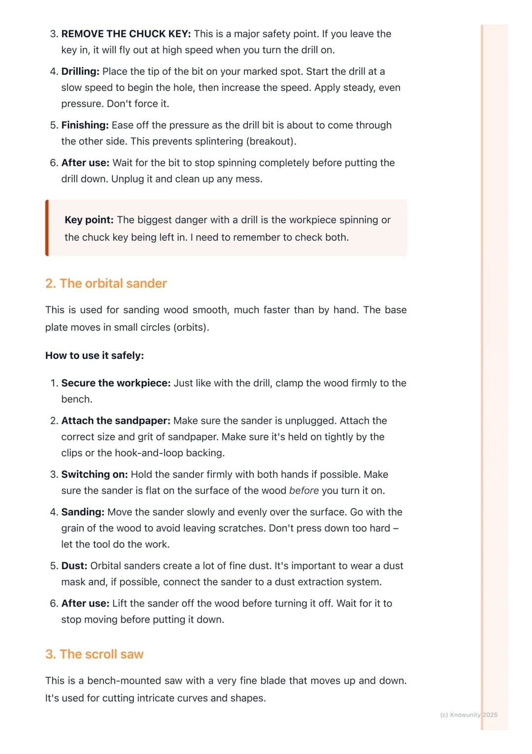 # Safe Use of Basic Power Tools
General safety rules for power tools
This is about using power tools like drills and sanders safely in the