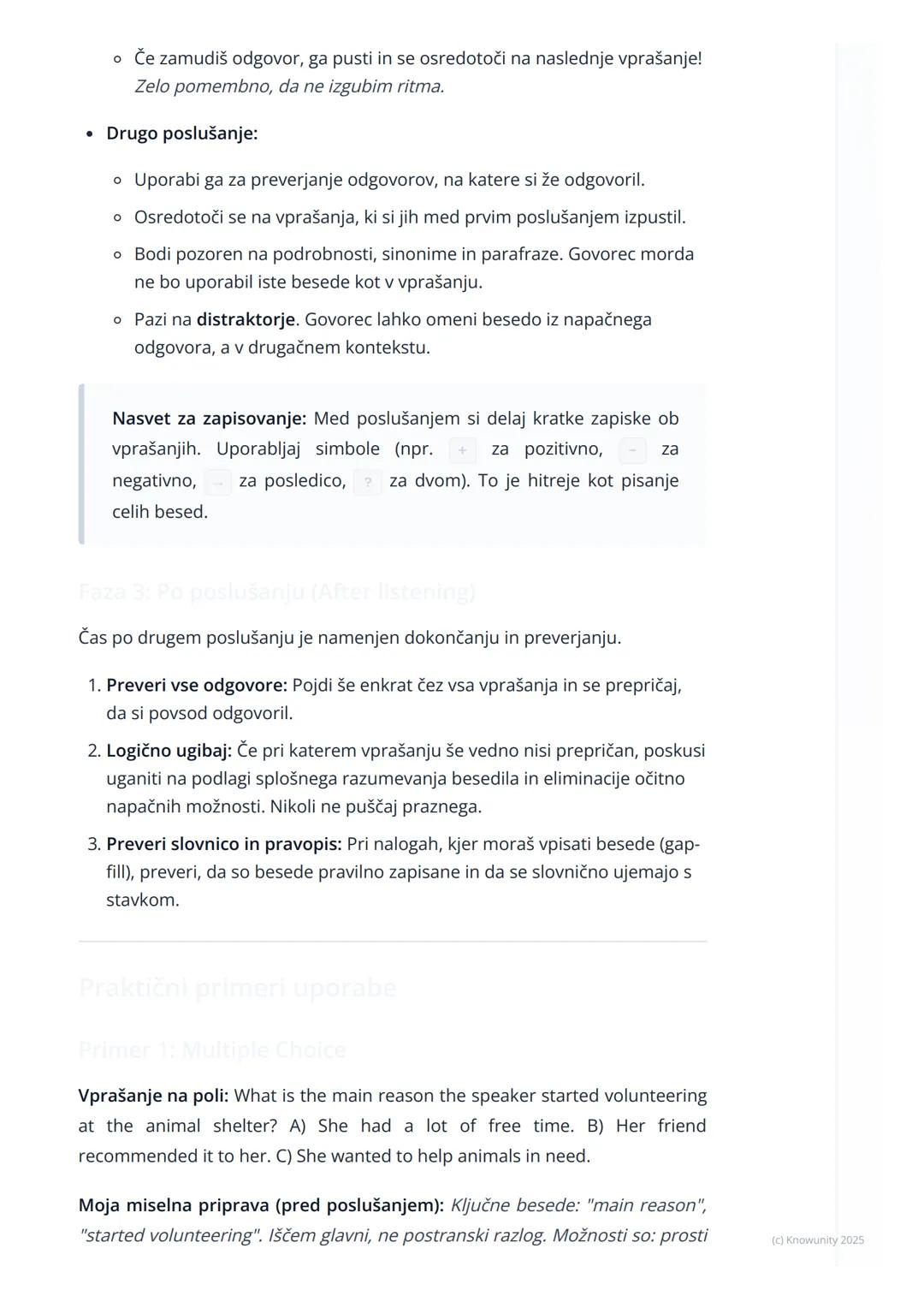 # Strategije za slušno
razumevanje
Uvod v strategije za slušno razumevanje
Slušno razumevanje je eden od zahtevnejših delov mature iz angl