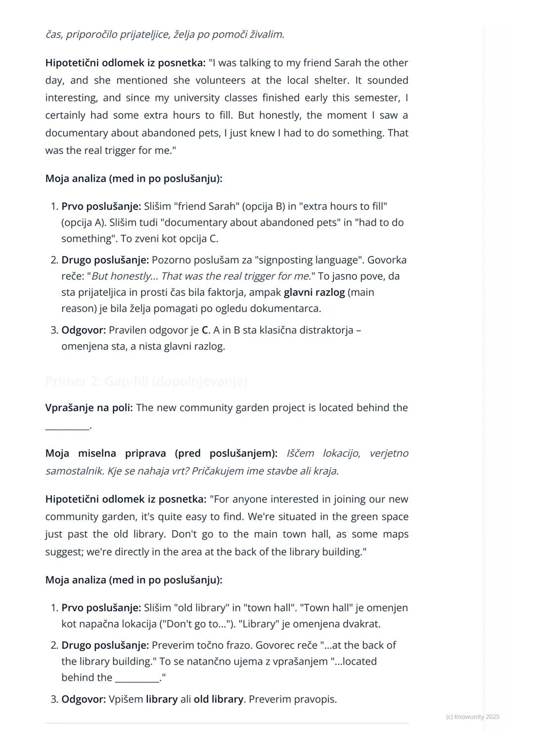 # Strategije za slušno
razumevanje
Uvod v strategije za slušno razumevanje
Slušno razumevanje je eden od zahtevnejših delov mature iz angl