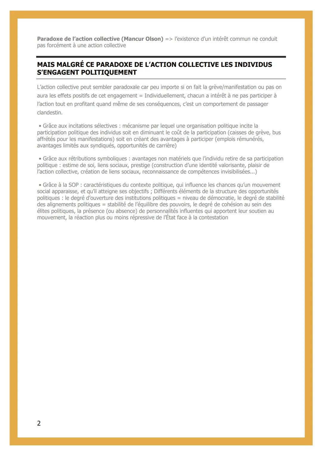 # COMMENT L'ACTION
COLLECTIVE S'EST
TRANSFORMEE DANS LES
SOCIETES DEMOCRATIQUES ?
LES FORMES D'ACTION COLLECTIVE SONT VARIÉES
Actions coll