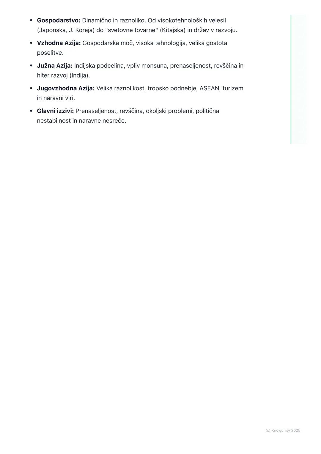 # Azija
Azija - splošne značilnosti
Azija je največja in najbolj naseljena celina. Je celina velikih nasprotij - tako v
naravnem kot v dru