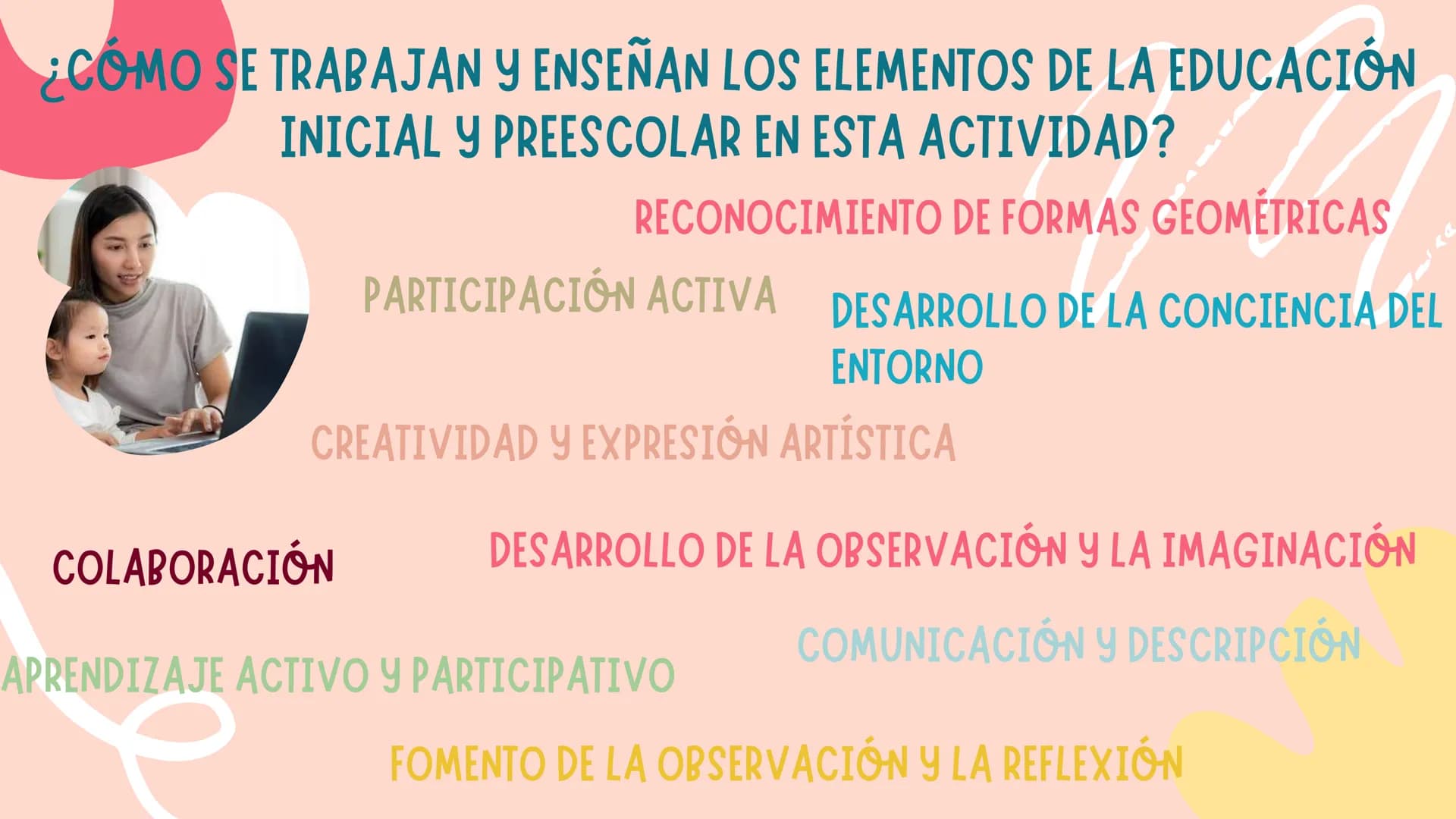 # INTRODUCCIÓN
ABC ABC
ABC ABC
Elementos que sirven para crear un
entorno educativo enriquecedor y
adaptado a las necesidades de los
niños e