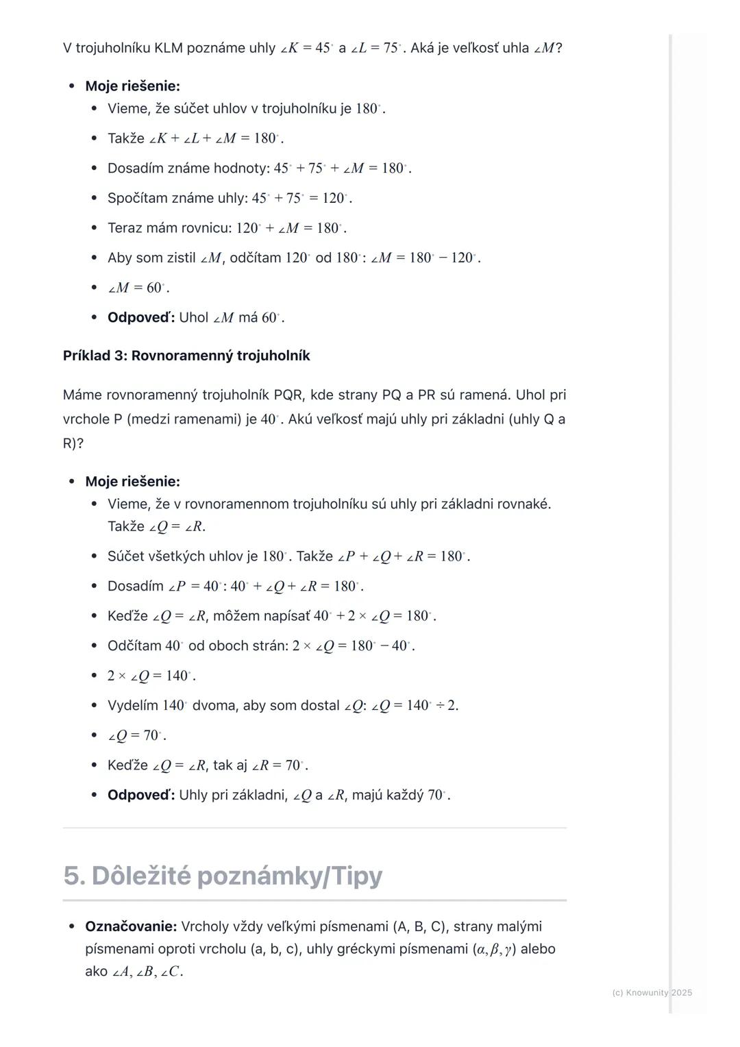 # Trojuholník - základné pojmy
1. Prehľad trojuholníkov
Trojuholník je jeden z najzákladnejších tvarov v geometrii. Stretávame sa s ním
vš