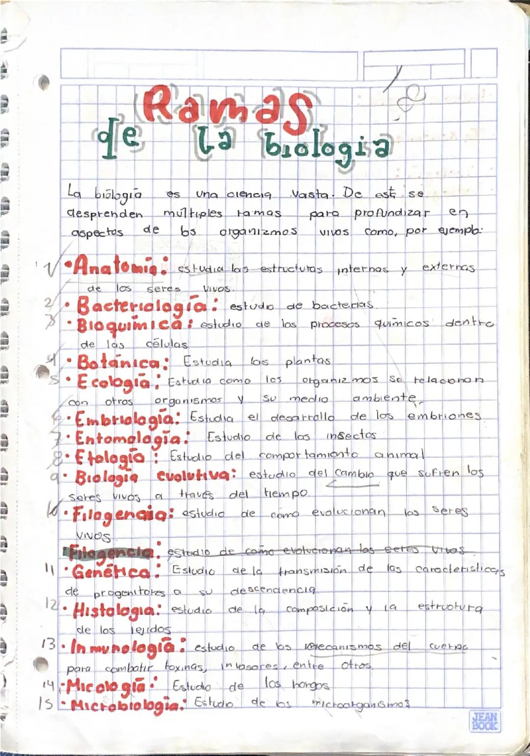 # Ramas
de la biologia
La biología es una ciencia Vasta. De esta se
desprenden multiples ramas para profundizar en
aspectos de bs organizm