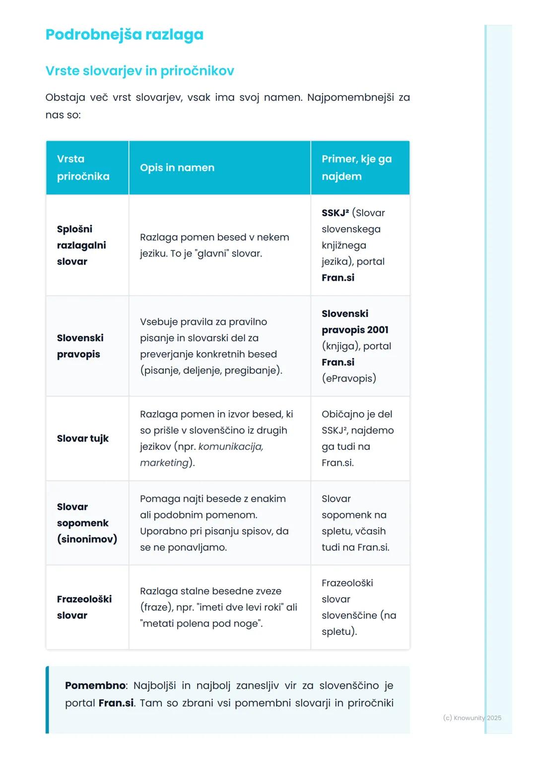 # Slovarji in pravopisni
priročniki
Uvod: Zakaj sploh potrebujemo slovarje in
pravopis?
Včasih se zdi, da slovenščino obvladamo, ker je na
