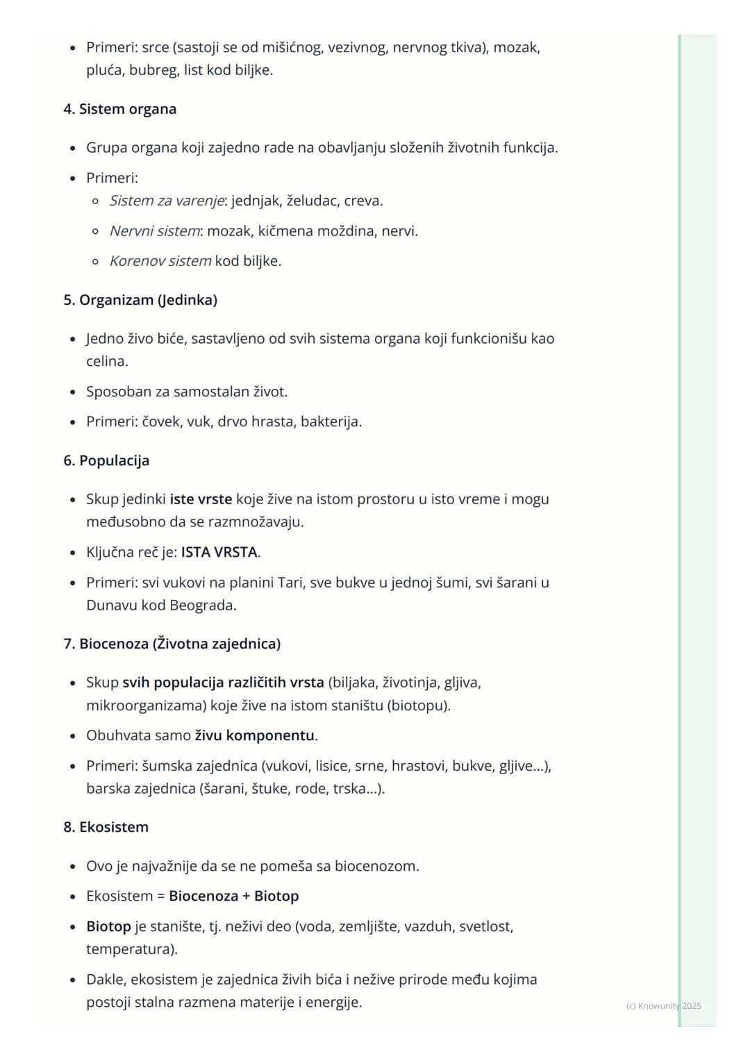 # Nivoi organizacije živog sveta
Uvod u nivoe organizacije
Sva živa bića, od najmanje bakterije do najvećeg drveta, imaju neku vrstu
organ