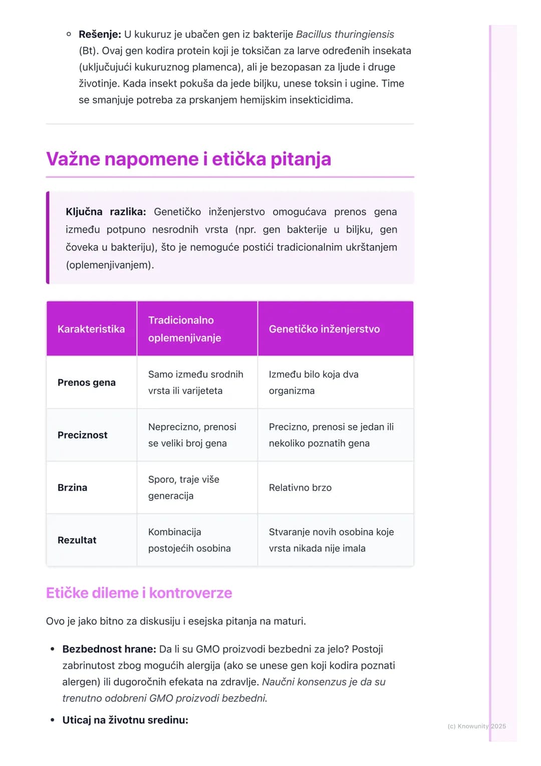 # Genetičko inženjerstvo i
biotehnologija
Uvod u genetičko inženjerstvo i
biotehnologiju
Genetičko inženjerstvo je skup tehnika kojima se