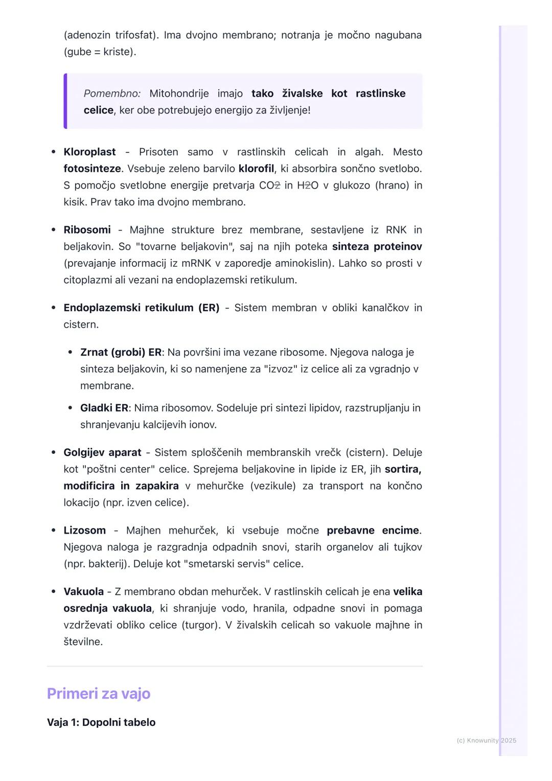 # Zgradba in funkcija celice
Uvod v zgradbo celice
Celica je osnovna gradbena in dejavna enota vseh živih organizmov. Vse, kar
je živo, je