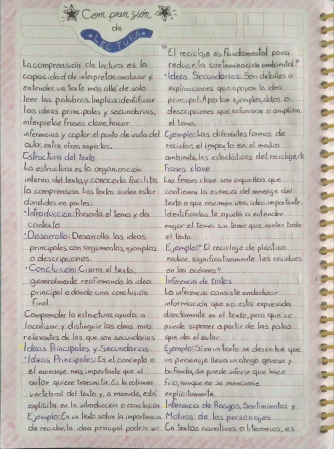 # Com pren sión
de
LEC
TORA.
Lacomprensión de lectura es la
capacidad de interpretar, analizar y
entender un texto más allá de solo
leer la