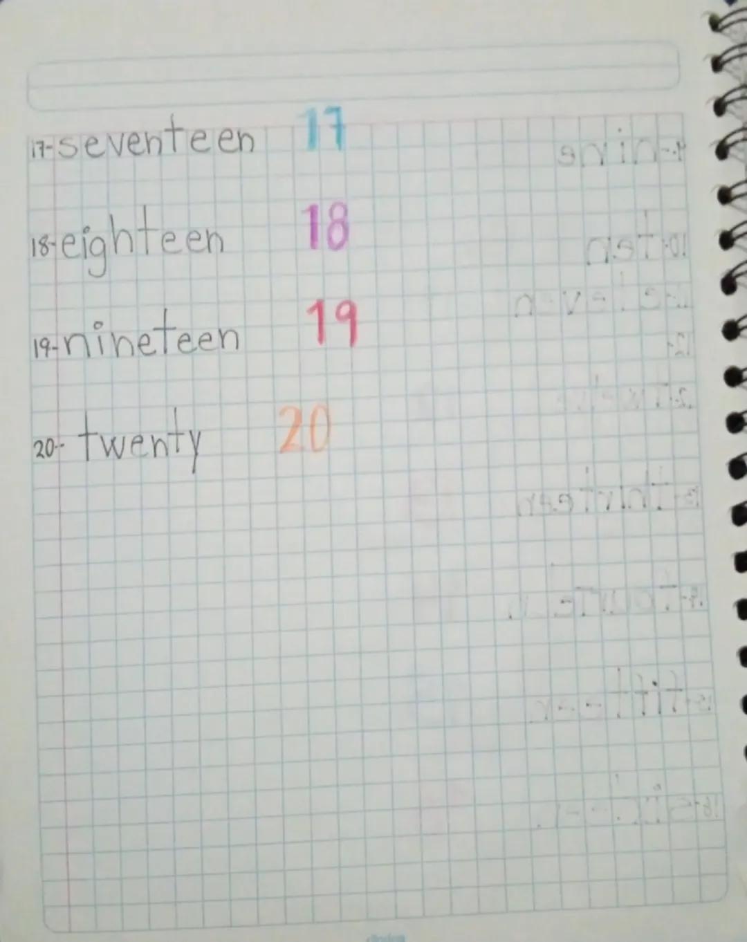 Unit 3
0-zero
1--One
1
2-two 2
3-three 3
4-four 4
5-five 5
6-six 3
7-Seven
B-eight 33 9-nine
10 ten 10
releven
11
12 twelve
12
13-thirteen 1