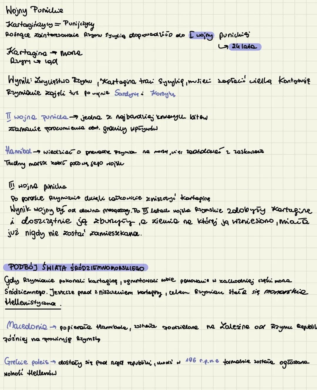 # podboje Rzymu
Najważniejsze daty:
264 r.p.n.e zakończenie poabaju Halii,
264-241 p.n.e I wojne Punicha
218-201 р.п. I wojna Ponicke
202 r