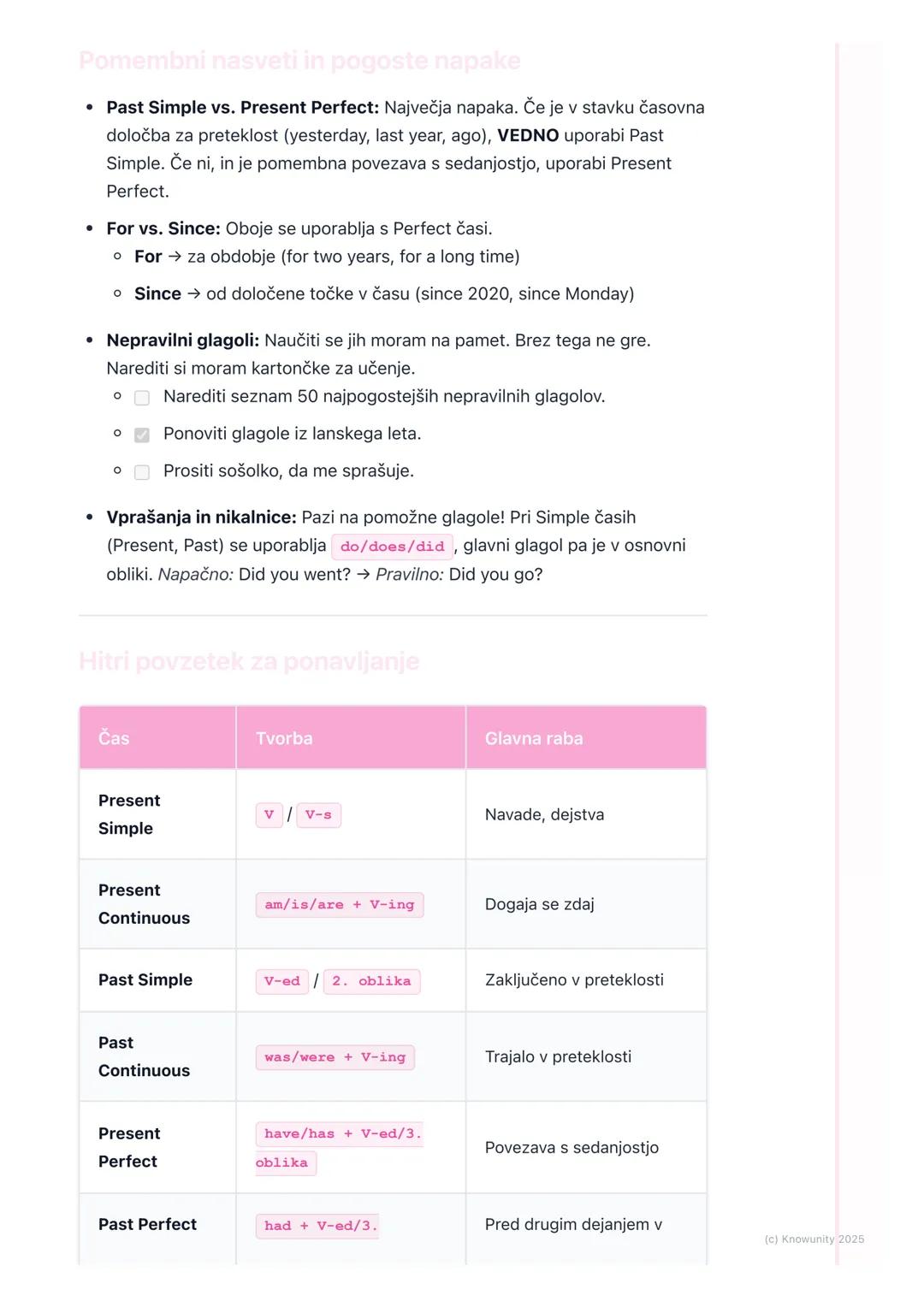 # Časi (ponovitev in
poglobljeno)
Uvod v čase in ponovitev
Angleški časi so osnova za pravilno izražanje. Določajo, kdaj se je dejanje
zgo